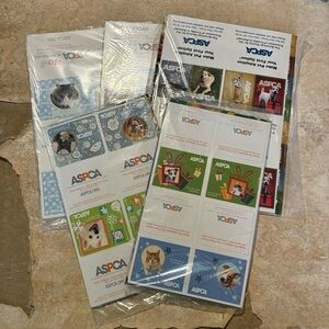 Five Packs ASPCA Animal Christmas Gift Wrap New